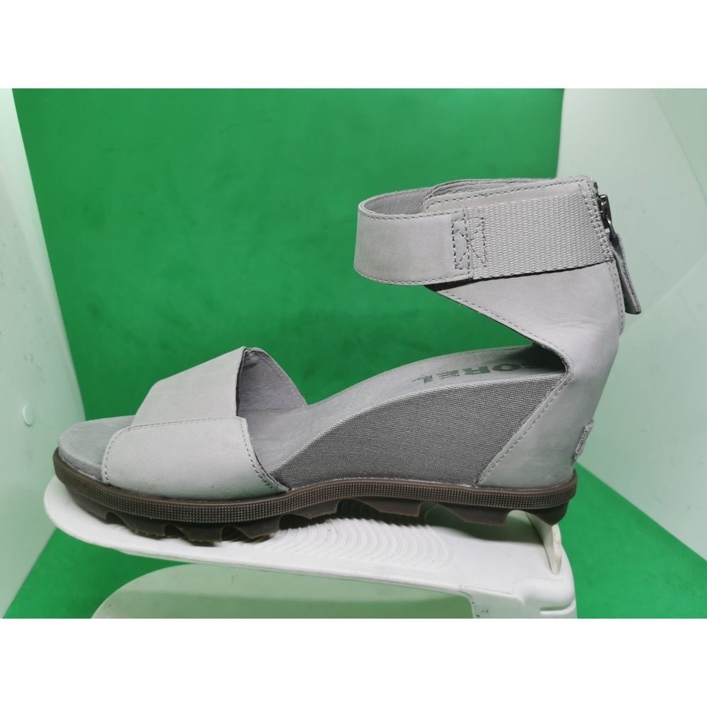 SOREL Women's JOANIE II ANKLE STRAP SANDAL DOVE Wedge Heeled Sandals Size 9.5 - Picture 4 of 16